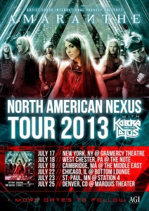 Amaranthe Tour Flyer 2013