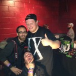 Me (Left) with Justin "JD" deBlieck (Guitars, Right) of Ice Nine Kills and Cameo by JT Tollas (Vocals, Bottom) of Famous Last Words.