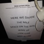 Dead Letter Circus Set-List