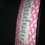 The Overkill Set-list from 11/24/13, taped by Hello Kitty.