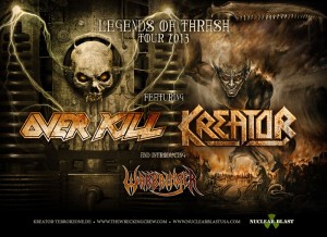 The Legends of Thrash Tour Flyer 2013.