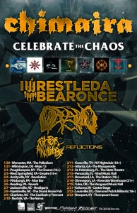 "Celebrate The Chaos" Tour Flyer with dates.